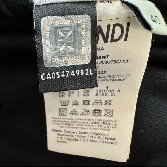 Fendi 2019 Women’s Zucca FF Logo T-Shirt - S - Picture 11 of 12